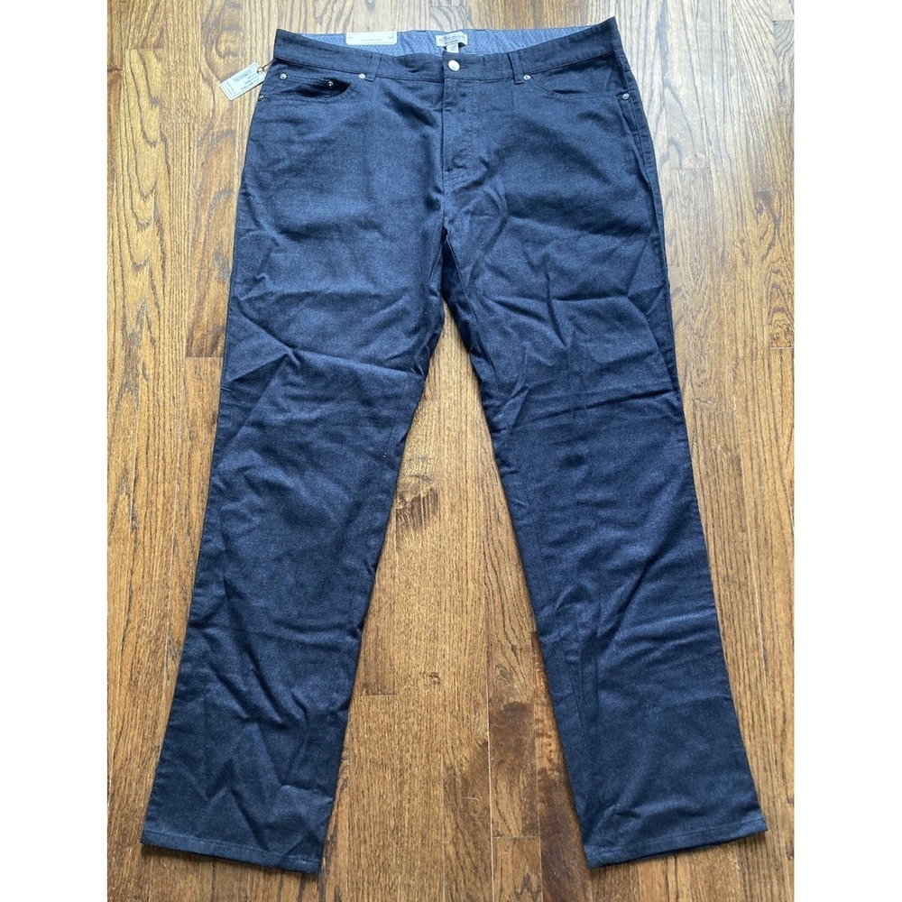 NWT Peter Millar Mountainside Flannel Pants Mens Size 40 Navy Blue 5 Pocket $145